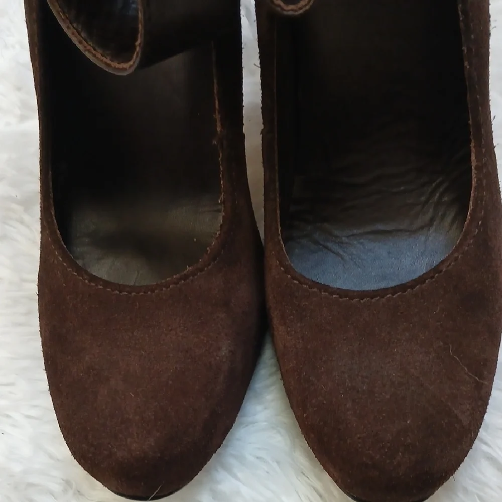 L.L. Bean Dark Brown Women's Ankle Strap‎  Heels Size 6.5 M